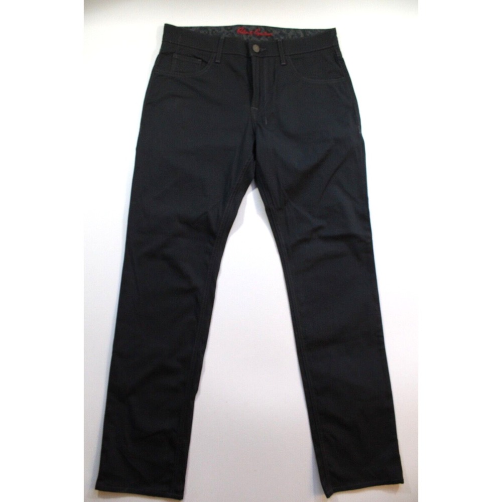 Robert Graham Men's Size 33 Classic Yates Chino Dark Grey Stretch Straight Pants